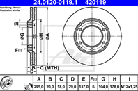 Диск тормозной передний вентилируемый //NISSAN PATROL &gt97 295x20x6 / 2.8-4.2//