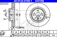 24.0132-0158.1_диск тормозной передний! mb w164/w