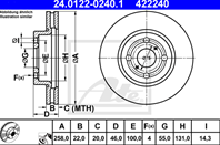 Диск торм toy yaris 1.0/1.3/1.33vvt-i/1.4d-4d 06-