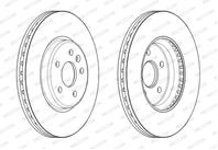 Kpl. tarcz hamulcowych (2 szt.) przod L/P OPEL ASTRA K 1.0-1.6D 06.15-