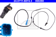 24.0711-6074.3_датчик ABS задний! № шасси до 09491 Citroen C5 1.8-3.0i/HDi 01&gt