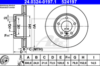 24.0324-0197.1_диск тормозной передний! BMW E90 2.0/2.5/2.0D 05&gt