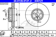 Two-piece brake disk