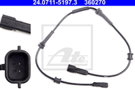 24.0711-5197.3_датчик ABS задний! Renault Laguna 1.5-3.5i/DCi 07&gt