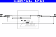 Handbrake cable