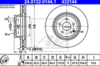Диск торм mer s211/w211/c219/x204 [204.981/211.028/219.354] 02- пер вент 330x32