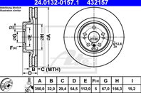 24.0132-0157.1_диск тормозной передний! MB W164/W