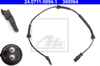 24.0711-5094.1_датчик ABS передний! Renault Espac