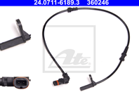24.0711-6189.3_!датчик ABS перед. MB W204/S204 1.6-3.5i/CDI 07&gt