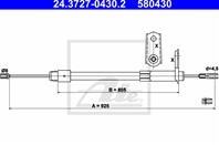 Трос ручника mer w203/s203/cl203/c209/a209 [209.34