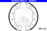 Барабанные тормозные колодки 03013730172 от производителя ATE