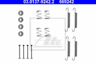 К-кт установочный колодок ручных OPEL OMEGA B/ VECTRA A