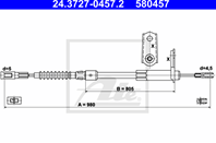 24.3727-0457.2_трос ручного тормоза! MB W220/C215