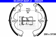 Барабанные тормозные колодки 03013702212 от фирмы ATE