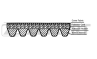 Ремень поликлин. Citroen Jumper (250) 06-  Ford Tr