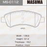 Колодки тормозные дисковые MS0112 от производителя MASUMA