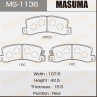 Колодки тормозные дисковые MS1136 от производителя MASUMA