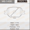 Колодки тормозные дисковые MS1430 от компании MASUMA