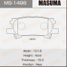 Колодки тормозные дисковые задние MS1498 от производителя MASUMA