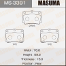 Колодки тормозные дисковые задние MS3391 от производителя MASUMA