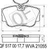 Колодки тормозные fr без датчика mercedes  saab