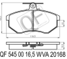 Колодки тормозные fr без датчика audi  vw