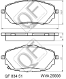 КОЛОДКИ ТОРМОЗНЫЕ FR AURIS 2012