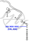 Тяга стабилизатора передней подвески EF Sonata (1999-2001)  EF Sonata (2002-)  XG/XG25/XG30/XG300 (...