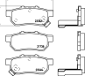 21738/13.0mm/торм.колодки honda civic 92- зад