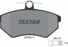 Колодки тормозные дисковые передние 2016801 от производителя TEXTAR