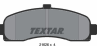 Колодки тормозные дисковые передние 2162601 от компании TEXTAR