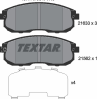 Колодки тормозные дисковые передние антискрип 2163301 от производителя TEXTAR