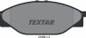Колодки тормозные дисковые передние 2168901 от производителя TEXTAR