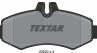 Колодки тормозные дисковые передние 2302201 от производителя TEXTAR