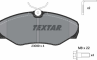 Колодки тормозные дисковые передние 2309902 от фирмы TEXTAR