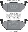 Колодки тормозные дисковые передние 2313001 от компании TEXTAR