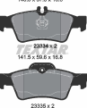 Колодки тормозные дисковые задние 2333403 от производителя TEXTAR
