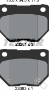 Колодки тормозные дисковые задние 2338102 от компании TEXTAR