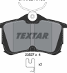 Колодки тормозные дисковые задние 2352701 от производителя TEXTAR