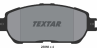 Колодки тормозные дисковые передние 2385501 от фирмы TEXTAR