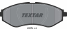 Колодки тормозные дисковые передние 2397401 от фирмы TEXTAR