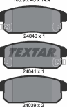 Колодки тормозные дисковые задние 2404001 от фирмы TEXTAR