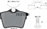 Колодки тормозные дисковые задние 2413501 от фирмы TEXTAR