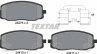 Колодки тормозные передние с датчиками износа 2427501 от производителя TEXTAR