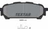 Колодки тормозные дисковые задние 2433101 от производителя TEXTAR