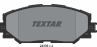 Колодки тормозные дисковые передние 2433601 от производителя TEXTAR