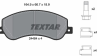 Колодки тормозные дисковые передние 2448404 от фирмы TEXTAR