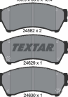 Колодки тормозные дисковые передние антискрип 2458202 от производителя TEXTAR