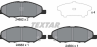 Колодки тормозные дисковые передние антискрип 2468201 от фирмы TEXTAR