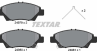 Колодки тормозные дисковые передние антискрип 2497901 от производителя TEXTAR